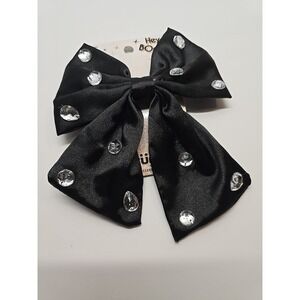 Scunci by Conair Hey Boo! Bow Barrette with Gem Stones, Black, 1-Count